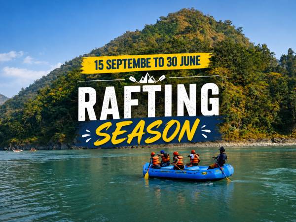 Rishikesh rafting season starts from 15 September and continues till 30 June