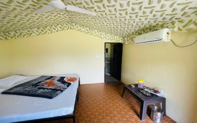 Comfortable room at a luxury camp in Rishikesh