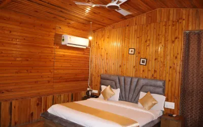 AC camp and cottages in Rishikesh with wooden interiors and AC